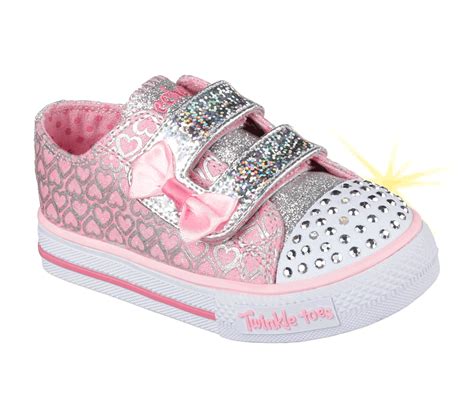 Win her heart with the super cute style of the SKECHERS Twinkle Toes: Shuffles… | Girls shoes ...