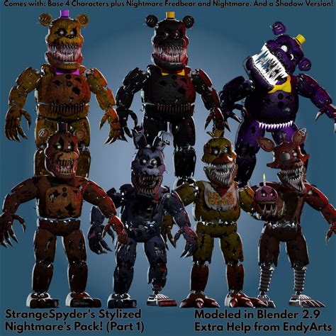 Stylized Nightmare Pack (Part 1) by WierdSpyder on DeviantArt