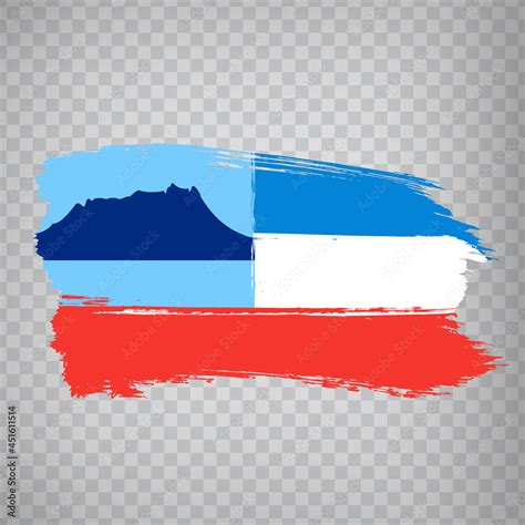 Flag Sabah brush strokes. Flag State Sabah of Malaysia on transparent background for your web ...