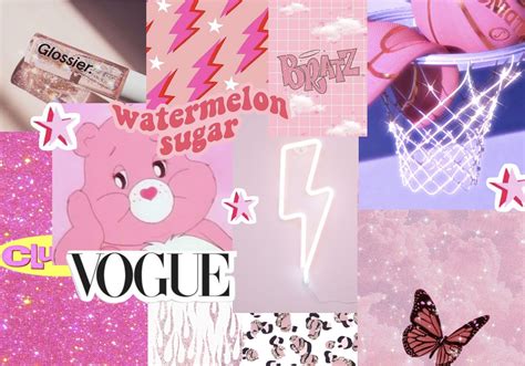 Pink aesthetic collage | Laptop wallpaper, Cute laptop wallpaper ...