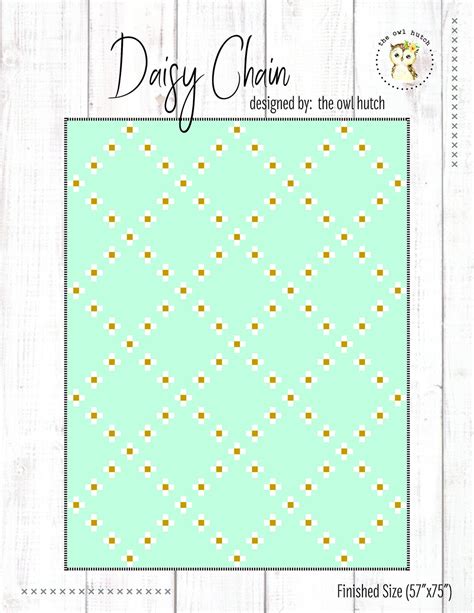 Daisy Chain PDF Quilt Pattern by Theowlhutch Baby Quilt, Throw and ...