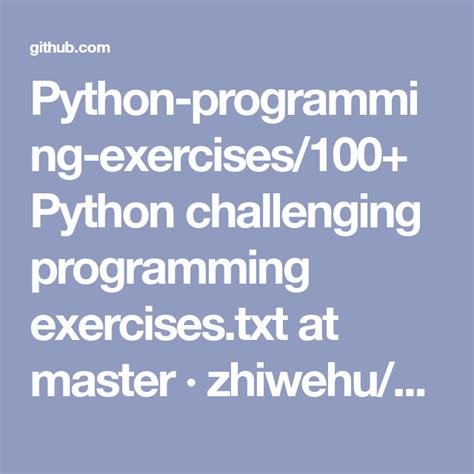 Python-programming-exercises/100+ Python challenging programming exercises.txt at master ...