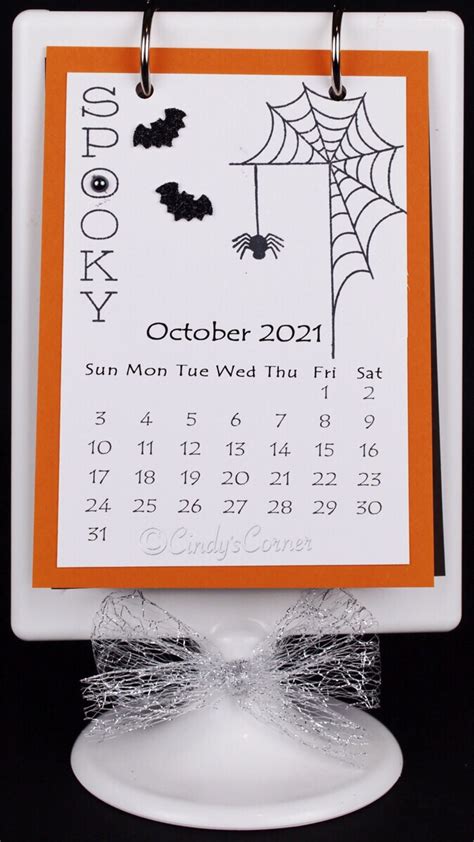 Flip over calendar ~ Spooky October – Cindy's Corner