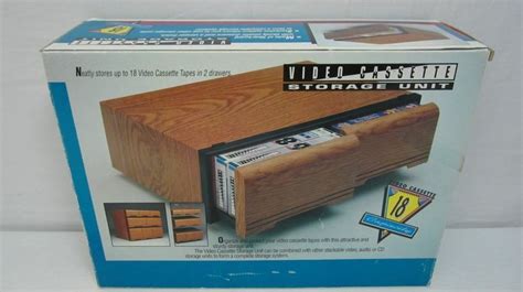 VHS Video Cassette Tape Holder Case Cabinet Two Drawer Storage 18 BRAND NEW | Storage, Cassette ...