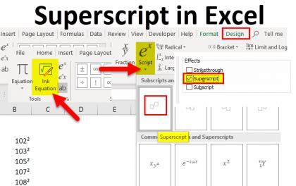 Superscript in Excel (Examples) | How to Use Superscript in Excel?