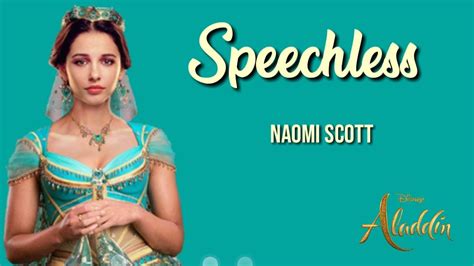 Naomi Scott Speechless Lyrics : SPEECHLESS lyrics - naomi scott ...