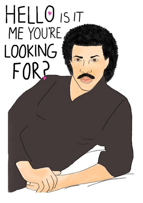 Lionel Richie Hello Poster Funny - Funny PNG