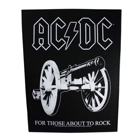 XLG AC/DC For Those About To Rock Back Patch Album Art Jacket Sew On Applique for sale online