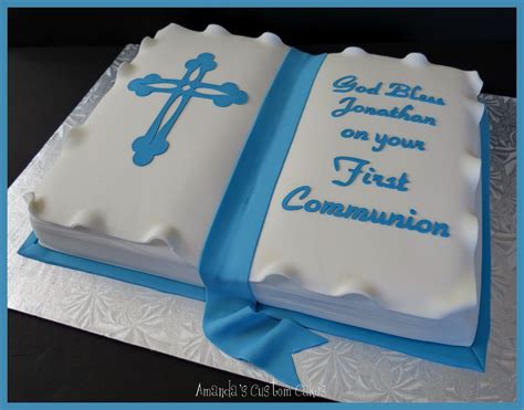 Communion Cakes for Boys | Amanda's Custom Cakes: First Communion Cake ...