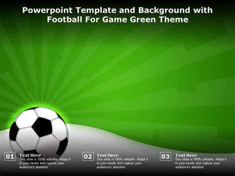 Powerpoint Template And Background With Football For Game Green Theme ...