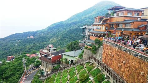 Taiwan Jiufen Scenery At Taiwan Old Gold Mine Editorial Image - Image ...