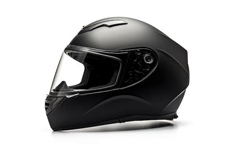 Premium AI Image | Isolated black motorcycle helmet