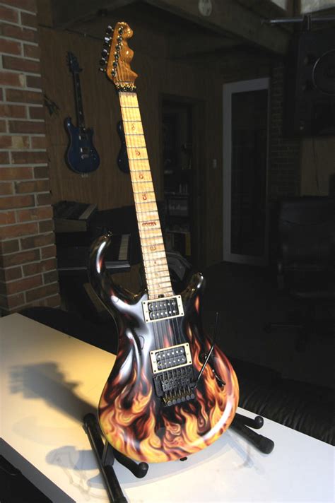 flame guitar by Muzoart on DeviantArt