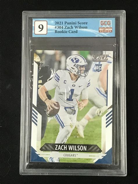 ZACH WILSON ROOKIE CARD SCORE GCG 9