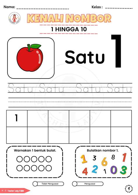 Latihan Kenali Nombor 1 Hingga 10 - Cikgu Mohd Fadli Salleh Online