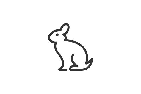 Rabbit Bunny Line Art Minimalist Logo Graphic by sore88 · Creative Fabrica