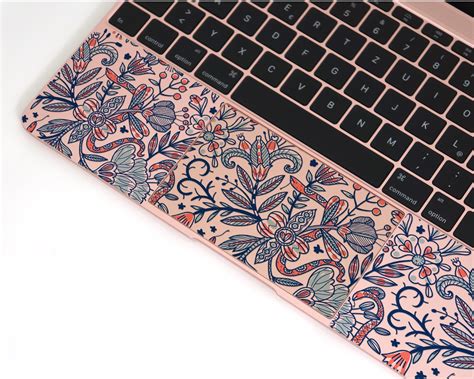 Flower Pattern Macbook Skins 15 Floral Sticker Mac Air 11 | Etsy