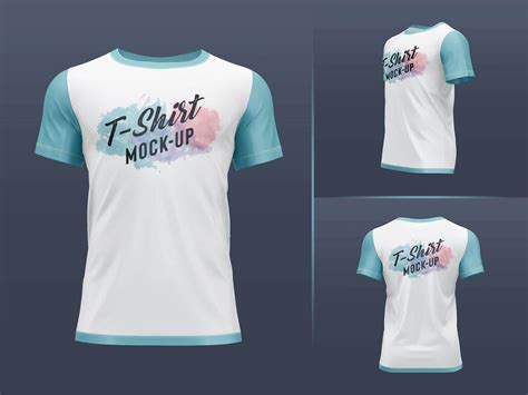 Free Round Neck 3D Rendered T-Shirt Mockup PSD Set | Tshirt mockup, Shirt mockup, T shirt