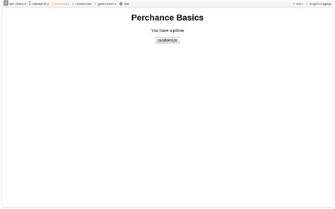 Perchance Basics ― Perchance Generator