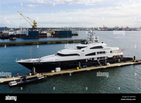 Luxury motor yacht "Attessa", owned by billionaire Dennis Washington ...