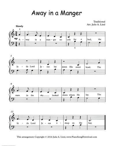 Away in a Manger | Christmas piano, Christmas piano sheet music ...