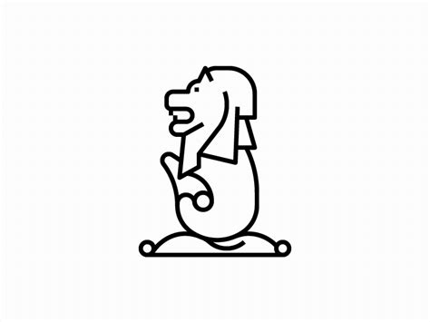 Merlion Icon - Singapore by József Balázs-Hegedüs on Dribbble