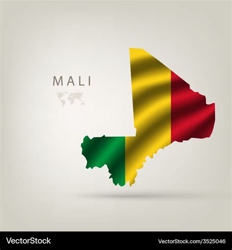 Flag of mali as the country Royalty Free Vector Image