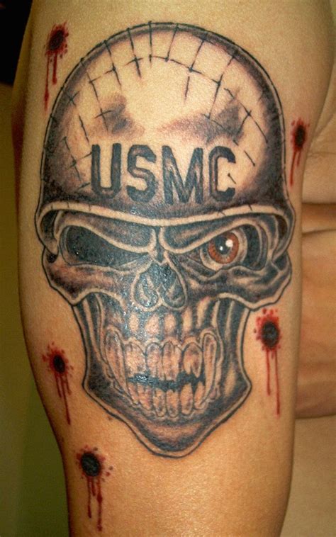 Marine Skull Tattoo