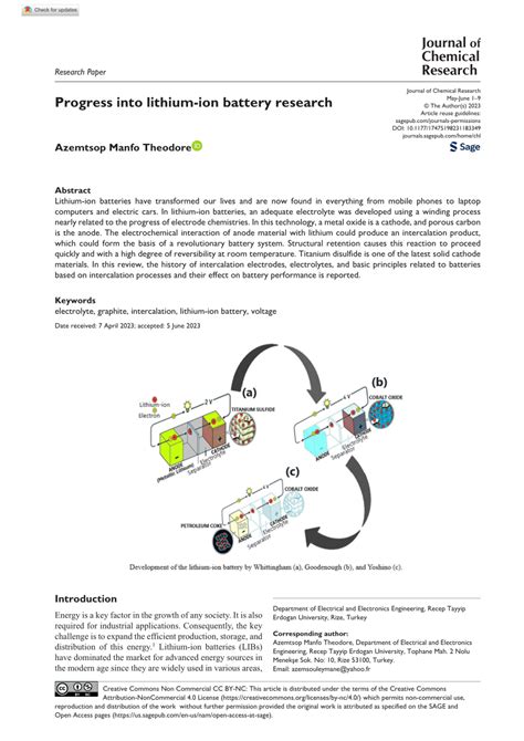 (PDF) Progress into lithium-ion battery research