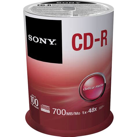 Best Buy: Sony 48x CD-R Discs (100-Pack) Metalic 100CDQ80SP