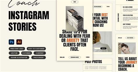 Coach Instagram Stories, Graphics - Envato Elements