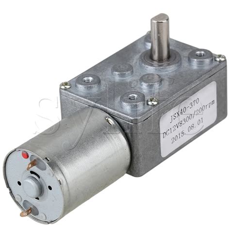 Metal Gear DC Geared Motor Reduction Turbo Worm Gear Motor 12V 200rpm ...