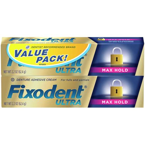 Dillons Food Stores - Fixodent Ultra Max Hold Denture Adhesive Cream, 2 ...