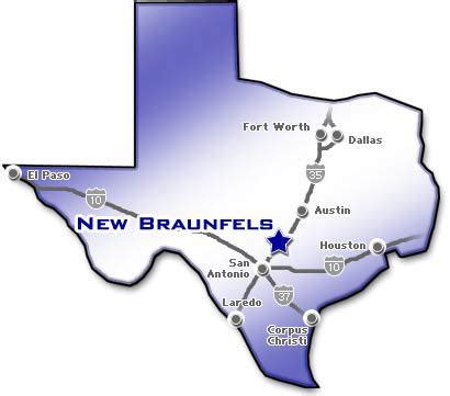 Texas Map New Braunfels