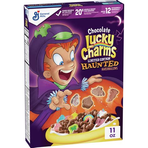 Chocolate Lucky Charms Cereal with Haunted Marshmallows, Halloween ...