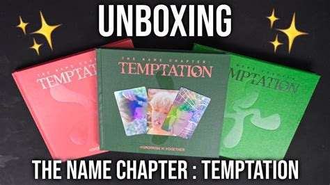 TXT 🔥 Album Unboxing - The Name Chapter : Temptation - YouTube