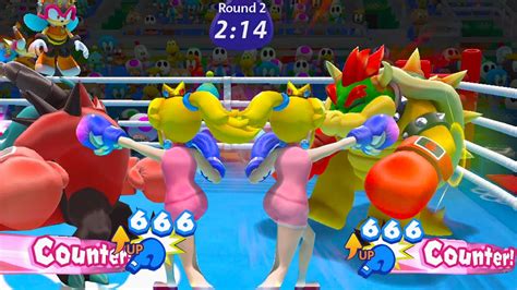 [Mario & Sonic at the Rio 2016 Olympic Games ] Peach vs All Character Boxing (Very Hard ) - YouTube