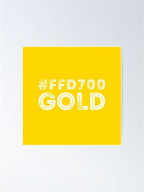 Póster «Color de código hexadecimal dorado # FFD700 Impresión en blanco» de MinimalSketches ...