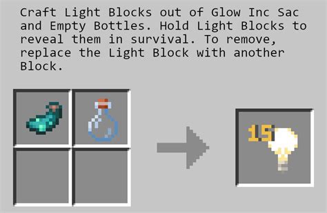 Light Block Crafting and Survival Locating Minecraft Data Pack