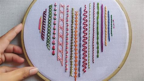 Hand embroidery for beginners || Basic Embroidery stitches for ...