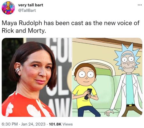 Maya Rudolph has been cast as the new voice of Rick and Morty. | Rick ...