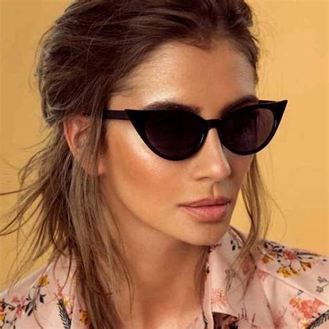 Brand fashion designer sunglasses woman Retro cat eye sunglass personalized triangular Oval Lens ...