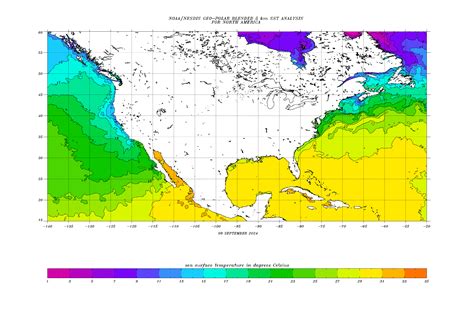 Pacific Ocean Temperature Map - Terminal Map