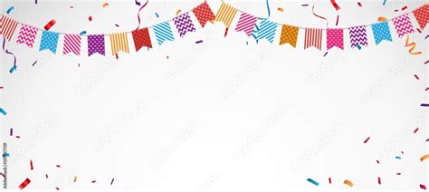 Birthday celebration banner with Colorful bunting flags Stock Vector ...