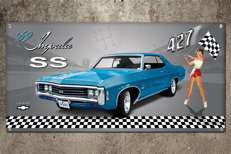 Custom 1969 Chevrolet Impala SS Garage Banner - Etsy