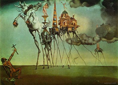 the temptation surreal painting by salvador dali | Animals | Pinterest ...