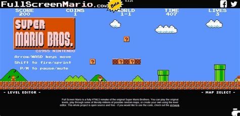 Full Screen Mario - Free Download