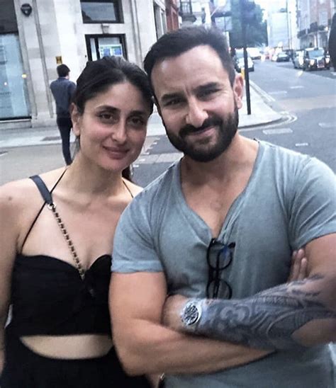 This photo of Saif Ali Khan sporting a huge tattoo as he poses with ...