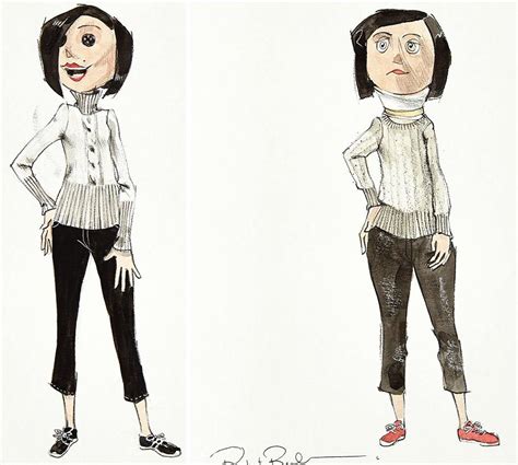 A pair of concept/character development paintings of Coraline's Mother ...