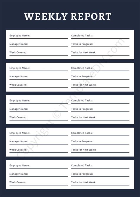 Weekly Report Templates 14 Free Printable Word Excel Amp Pdf ...